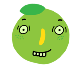 Orange fruit sticker #13385154