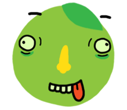 Orange fruit sticker #13385155