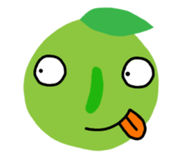 Orange fruit sticker #13385156