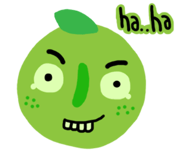 Orange fruit sticker #13385157