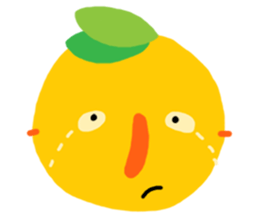 Orange fruit sticker #13385159