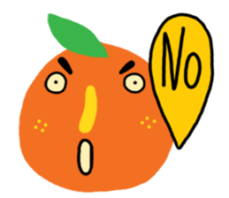 Orange fruit sticker #13385160