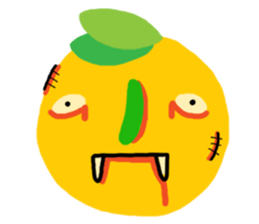 Orange fruit sticker #13385161