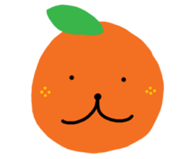 Orange fruit sticker #13385162