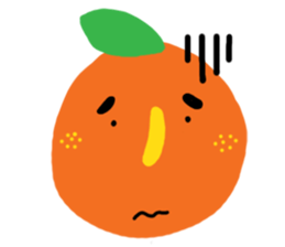 Orange fruit sticker #13385163