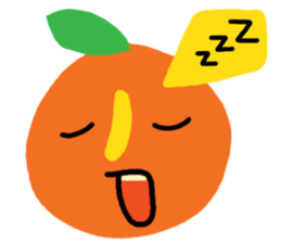 Orange fruit sticker #13385164