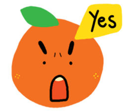Orange fruit sticker #13385165