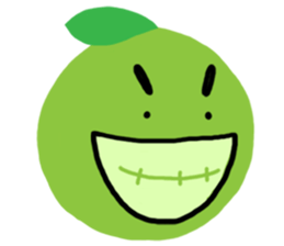 Orange fruit sticker #13385169