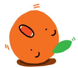 Orange fruit sticker #13385171