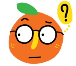 Orange fruit sticker #13385172