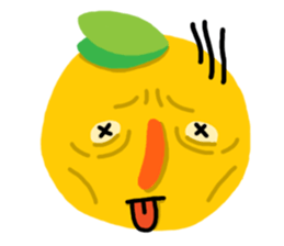 Orange fruit sticker #13385173