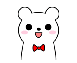 Bow Tie Bear Animated sticker #13385722