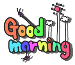 And big words, black dwarf sticker #13385783