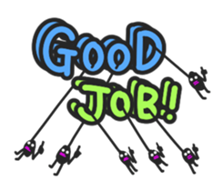 And big words, black dwarf sticker #13385812