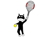 sticker japan cat&gin3 Tennis version3