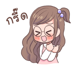 Milky glasses girl sticker #13387582