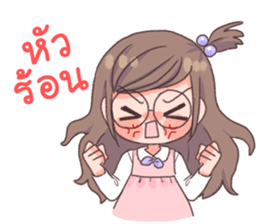 Milky glasses girl sticker #13387600