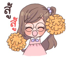 Milky glasses girl sticker #13387609