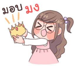 Milky glasses girl sticker #13387618