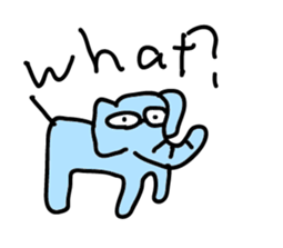elephant speak english sticker #13387622