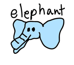 elephant speak english sticker #13387629