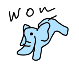elephant speak english sticker #13387641