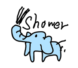 elephant speak english sticker #13387646