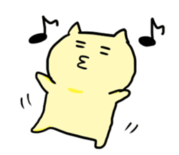 Free As a Yellow Cat sticker #13387754