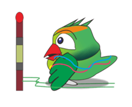 Inspired by the lively parrot sticker #13388867