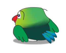 Inspired by the lively parrot sticker #13388874