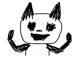 Darkness cat! sticker #13388991