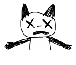 Darkness cat! sticker #13388997