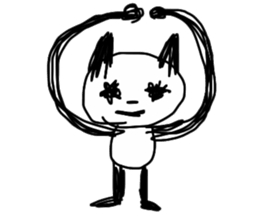 Darkness cat! sticker #13388998