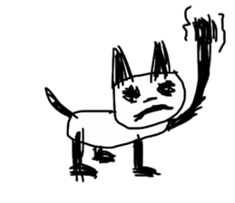 Darkness cat! sticker #13389006