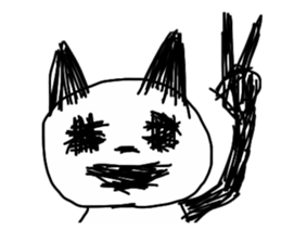 Darkness cat! sticker #13389007