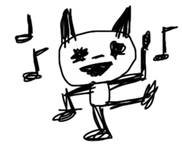 Darkness cat! sticker #13389013