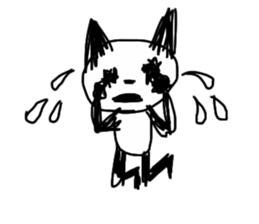 Darkness cat! sticker #13389015