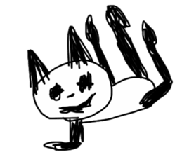 Darkness cat! sticker #13389017