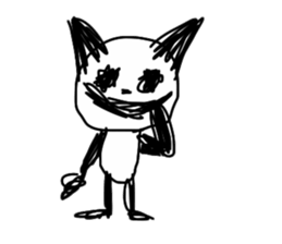 Darkness cat! sticker #13389021