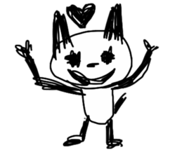 Darkness cat! sticker #13389022