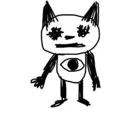 Darkness cat! sticker #13389023