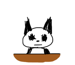 Darkness cat! sticker #13389024