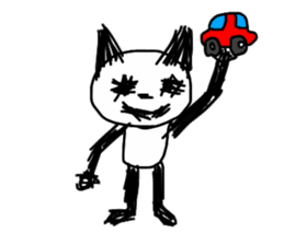 Darkness cat! sticker #13389025