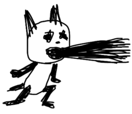 Darkness cat! sticker #13389028