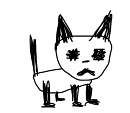 Darkness cat! sticker #13389029