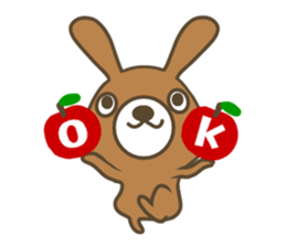 Goro of brown rabbit. sticker #13389190