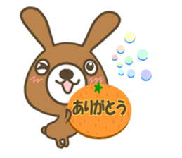 Goro of brown rabbit. sticker #13389195