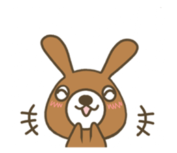 Goro of brown rabbit. sticker #13389198