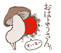 Shiitake mushrooms shiitakeo sticker #13389405