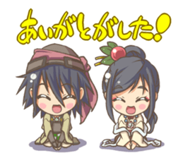 EBINO "MOE"character(boy and girl twins) sticker #13389815